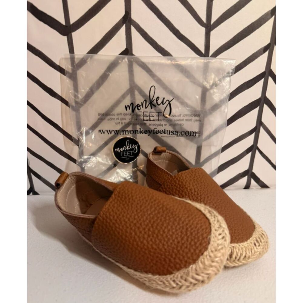 Monkey Feet Brown Moccasin Toddler Shoes 18-24m /9c 5016